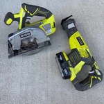 Ryobi One+ 18V Tool Lot P506 Circular Saw & P514 Reciprocating W/ Batter. Fixed Price $79.00.