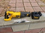 Dewalt DC385 18V Cordless Reciprocating Saw With Blades, Charger - Works Great. Fixed Price $50.00.