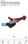 New 2026 Pipeline Milwaukee M18 Fuel One-key #10 Rebar Cutter 3675-20. Fixed Price $679.99.