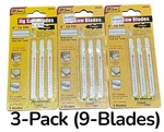 Ivy Classic 28584 T-shank 4'' 10TPI Bi-metal Wood Jig Saw Blades ( 3-PACK ) New. Fixed Price $18.99.