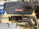 Craftsman 8.0 Amp Corded Electric Reciprocating Saw With Blades & Case. Fixed Price $44.00.