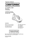 Craftsman 137.216100 Scroll Saw Owners Instruction Manual. Fixed Price $20.24.
