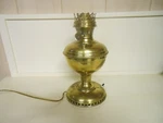 Antique Brass Kerosene Sears & Roebuck Bright Day Table Lamp Electrified. Fixed Price $25.00.