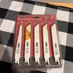 Warrior 5-PIECE Bi-metal Reciprocating Saw Blade Assortment Pack. Fixed Price $15.00.