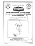 Craftsman Guide Bushings And Adapter (for Use With 315.25056) Instructions. Fixed Price $20.24.