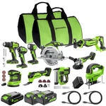 Greenworks 24V Brushless 10PC Combo Kit Drill Impact Driver Saw Set Usb-c Tool. Fixed Price $1007.99.
