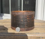 Antique Small Wood Grain Measure Daniel Cragin Old Paint Steel Bands Wilton Nh. Fixed Price $149.99.