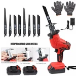 24V Cordless Reciprocating Saw + Battery & Charger Sabre 8 Blades. Fixed Price $36.98.
