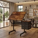 Adjustable Jigsaw Puzzle With 4 Wheels & Storage Drawers, Adult (black). Fixed Price $167.98.