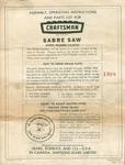 1966 Craftsman Sabre Saw 315.27731 Operating Parts Assembly Manual Original. Fixed Price $10.50.