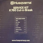 Husqvarna K760 Cutoff Saw Service Kit Spark Plug Filters & More. Fixed Price $75.00.
