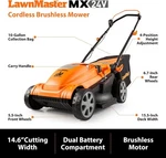CLMF4815E 48V Max* 15-INCH Brushless Cordless Mower With 2X24V 4.0AH Batter. Fixed Price $230.00.