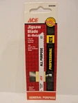 Ace Jigsaw Blade Bi-metal 10 Tpi Hardwood / Fine, # 2035434. Fixed Price $5.95.