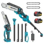 Hecusam 2-IN-1 Cordless 8 Inch Pole Saw For Tree Trimming 4.2M Extended Reach. Fixed Price $161.74.