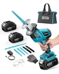 Seesii Reciprocating Saw Cordless, Variable Speed 3500 Rpm Brushless Blue. Fixed Price $134.04.