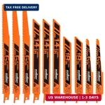 Horusdy 10-PIECE Reciprocating Saw Blades Set With Storage Case, 6" 8" & 9" Wood. Fixed Price $14.05.
