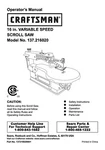 Owner's Manual & Parts List For Sears Craftsman Scroll Saw -model 137.216020. Fixed Price $18.95.
