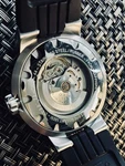 Oris 7518-44 Automatic Day Date Black Dial Steel Case Rubber Strap Watch. Fixed Price $517.56.