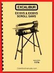 Excalibur EX19VS, EX30VS Scroll Saws Instructions & Parts Manual 1174. Fixed Price $17.50.
