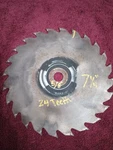 Craftsman 7 1/4 Saw Blade #93261 Steel 24 Teeth Carbide Tipped, 5/8" Arbor. Fixed Price $27.99.