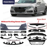 Front Bumper Gloss Black Grille Trim Fog Light Set For 2018-2020 Honda Accord. Fixed Price $389.99.