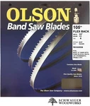 Olson Flex Back Band Saw Blade 105" Inch 3/8", 4 Tpi, Delta, Jet, Grizzly. Fixed Price $19.99.