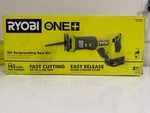 New Ryobi One+ 18V Cordless Reciprocating Saw Kit. Fixed Price $100.00.