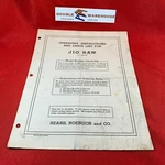Sears Craftsman Jig Saw 103.21790 Operating Instructions Parts List 12" 30919. Fixed Price $14.99.