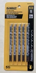 Dewalt 4" 6 Tpi Fast Clean Hcs U-shank Woodcutting Jigsaw Blades 5 Pack DW3703H. Fixed Price $8.95.