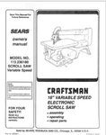 Craftsman 113.236180 Scroll Saw Owners Instruction Manual. Fixed Price $20.24.
