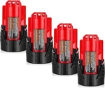 4PCS For Milwaukee M12 12VOLT Li-ion 4AH 48-11-2420 48-11-2401 Battery New Us. Fixed Price $49.99.