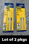 LOT/2 Pkgs Irwin Marathon Jig Saw Metal Cutting Blades, 3" 14 Tpi And 36. Fixed Price $19.95.