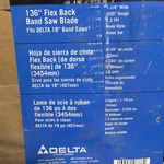 Delta 28-773 136 Flex Back Band Blade (fits 18 Saws). Fixed Price $44.99.