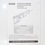 Manual For Ryobi Reciprocating Saw RJ150V-02 Multiple Languages. Fixed Price $11.99.