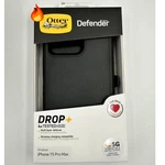 Otterbox Defender With Holster For Iphone 15 Pro Max, Black Case. Fixed Price $16.98.