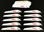 10 Milwaukee The Ax 6" Sawzall Blades 5/8TPI Reciprocating Bi Metal Usa 5021. Fixed Price $23.99.