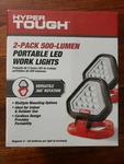Hypertough 2-PACK 500-LUMEN Portable Led Work Lights Model LM58317-2BATTERY Op.. Fixed Price $15.99.