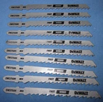 Lot Of 10 Dewalt DW3750H 4" X 6 Tpi Fast Cut Wood Jig Saw Blades (t Shank). Fixed Price $11.95.