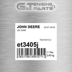 ET-3405-J Jig Saw Fits John Deere (surplus Open Box). Fixed Price $467.10.