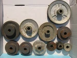 Vintage 1/2 Inch Bore Cast Pulleys ( 11 From Which To Choose ). Fixed Price $9.95.