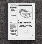 Owner's Operator Manual Fits Craftsman 16IN Variable Speed Scroll Saw 113.236090. Fixed Price $15.97.