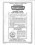 1970S Craftsman 315.27941 Saber Saw Instructions. Fixed Price $20.24.