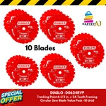 Diablo- 6-1/2IN. X 24-TEETH Framing Circular Saw Blade For Wood Combo -10 Unid. Fixed Price $96.97.