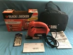 Pre-owned Black & Decker 4.5 Amp Jig Saw Model JS500B W/ Storage Bag Blades. Fixed Price $28.00.
