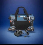 Senix X2 20V Brushless Drill & Impact Driver, Li-ion Batteries, S2K2B2-01. Fixed Price $115.00.