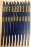 Irwin 372956 9" Nail Embedded Wood Cutting Reciprocating Saw Blades 10-PACK. Fixed Price $20.00.