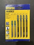 6 Pc Irwin Marathon T-shank Jig Saw Blades 3072001. Fixed Price $5.90.