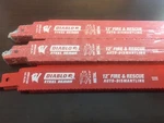 (qty 25) Diablo 12" 14/18 Tpi Reciprocating Fire & Rescue Saw Blade DS1214WBF. Fixed Price $85.37.