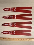 Lot Of 8 - Diablo DS1214BF2 Reciprocating Saw Blade, Metal,. Fixed Price $27.00.