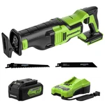 Cordless Reciprocating Saw 24V Brushless 2700 Spm Greenworks RSG401 1-1 4.0AH. Fixed Price $259.99.